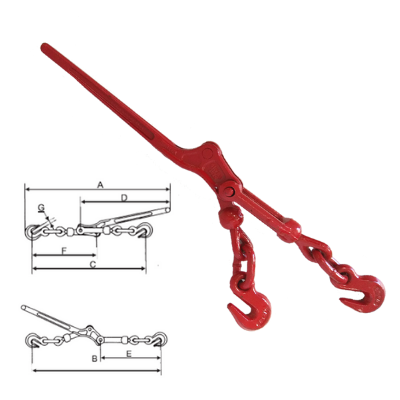 Lever Load Binder With Grab Hook