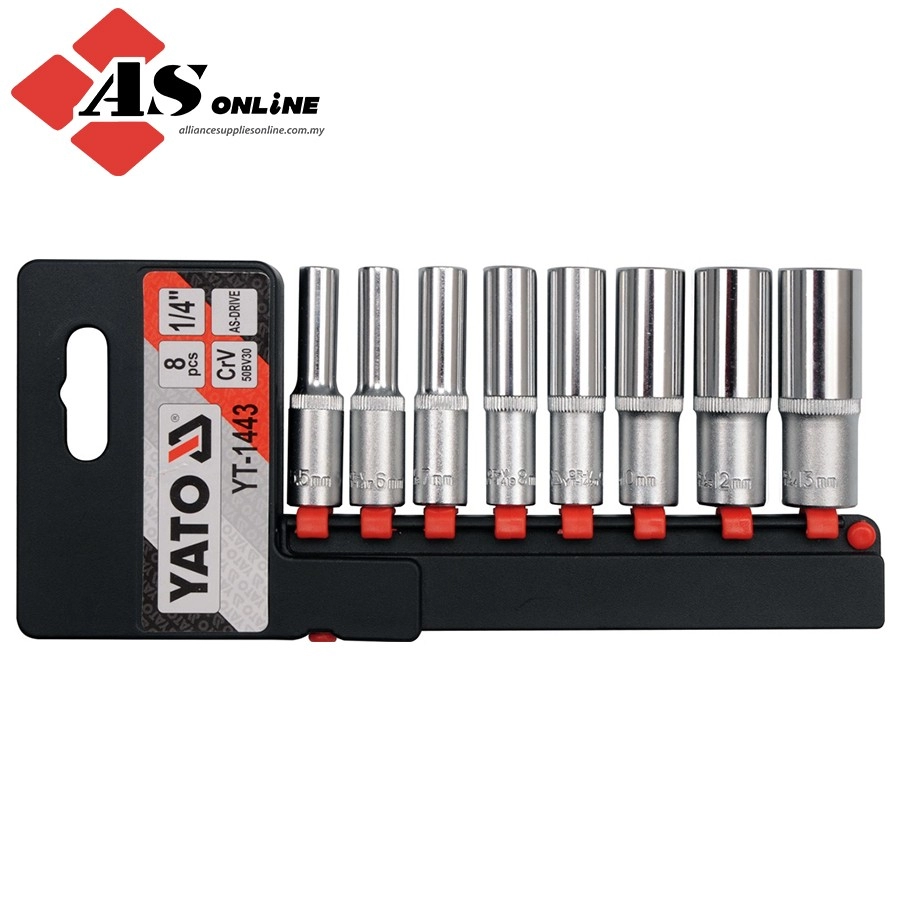 YATO Socket Set 1/4'', 8 Pcs / Model: YT-1443