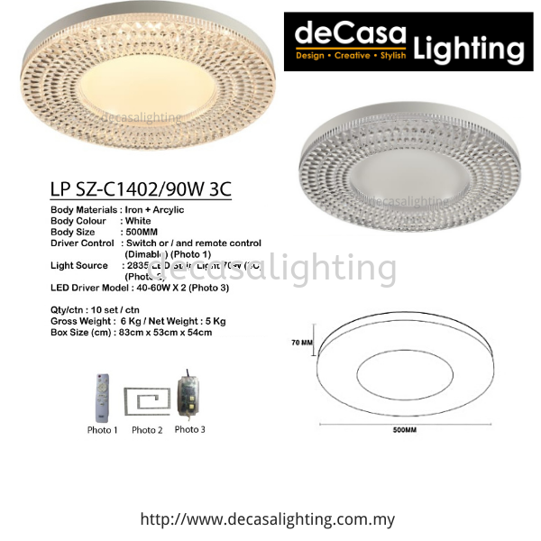 Modern Ceiling Light (1402) Flat Type Ceiling Light CEILING LIGHT Selangor, Kuala Lumpur (KL), Puchong, Malaysia Supplier, Suppliers, Supply, Supplies | Decasa Lighting Sdn Bhd