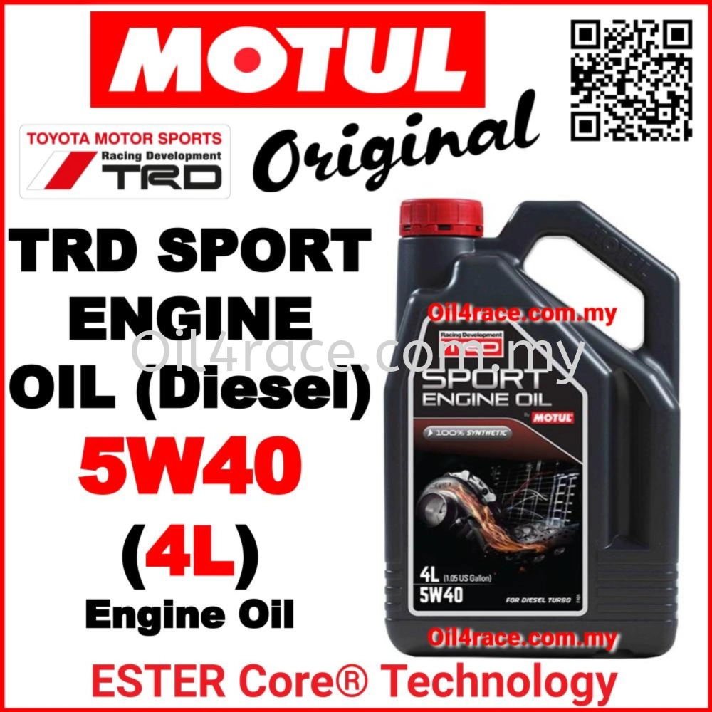 MOTUL TRD SPORT DIESEL ENGINE OIL (4L) 5W40 VL ( FOR DIESEL ) Fully Synthetic