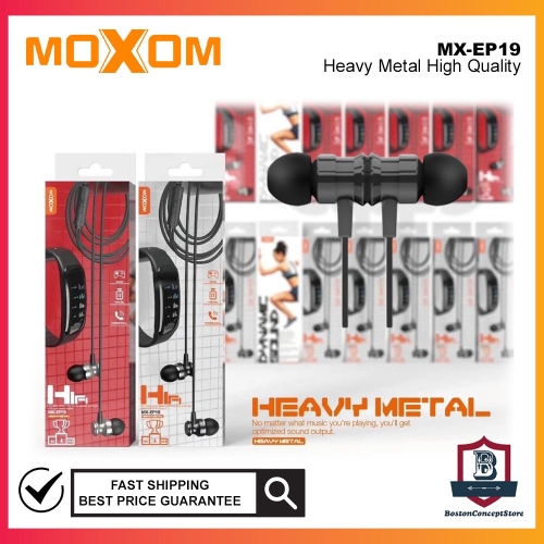 BOSTON MOXOM MX-EP19 HIFI Music Wired In-Ear Earphone Heavy Metal High Quality For Game Travel Phone Call