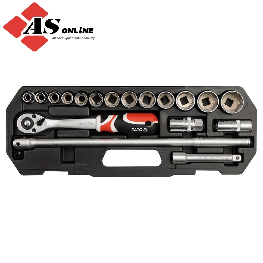 YATO Socket Set 1/2'', 18 Pcs, S / Model: YT-3870