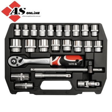 YATO Socket Set 1/2'', 24 Pcs, M / Model: YT-3872