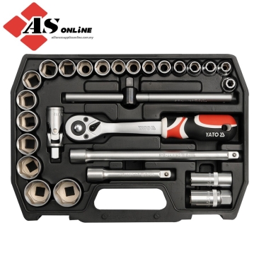 YATO Socket Set 1/2'', 27 Pcs, M / Model: YT-3875