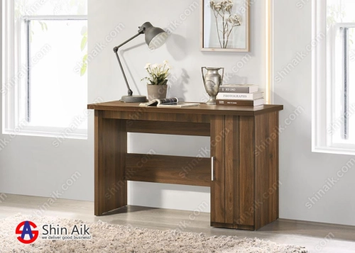 WT52108(KD) (4'ft) Walnut Modern Study Desk with Side Storage