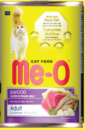 Me-O Cat Pouch Seafood Platter in Prawn Jelly 400g