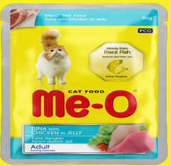 Me-O Cat Pouch Tuna with Chicken in Jelly 80g