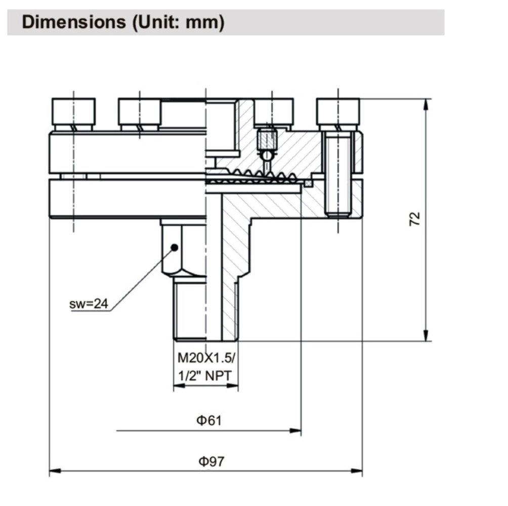 WINTERS D37 Low Pressure Diaphragm