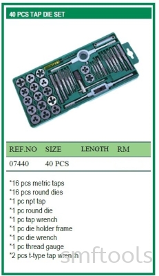 TSTOP PROFESSIONAL 40PCS TAP DIE SET