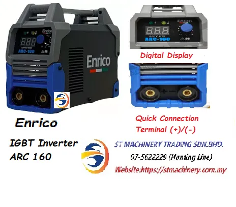 Enrico ARC-160 (IGBT) 1 Phase Inverter Welding Machine With Standard Assy