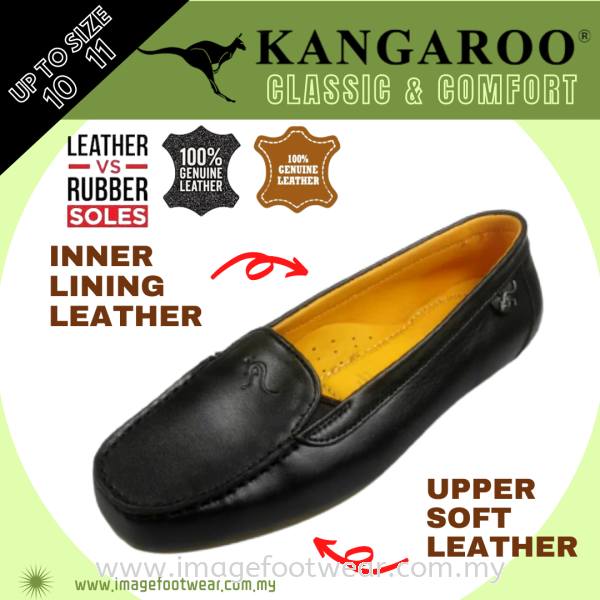 KANGAROO Full Leather Ladies Shoes- KL-5022- BLACK Colour KANGAROO Ladies Shoes Ladies Leather Shoes & Boots Malaysia, Selangor, Kuala Lumpur (KL) Retailer | IMAGE FOOTWEAR COLLECTION SDN BHD