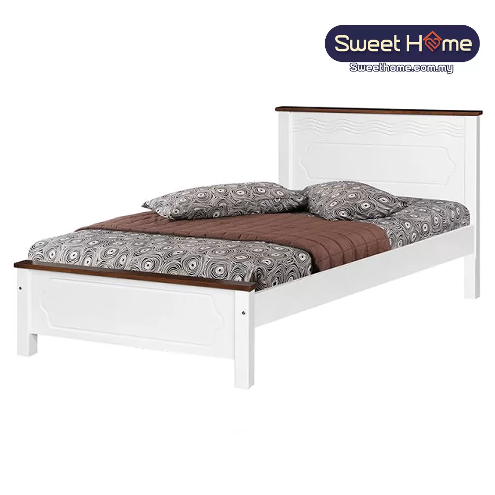   Single Super Single  Wooden Bedframe CS 1205 (WHA) 3ft 3.5ft