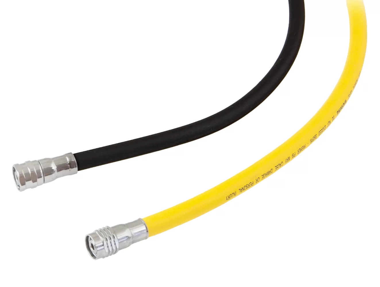 TecLine Regulator Hose Rubber Low Pressure LP Hose Black / Yellow