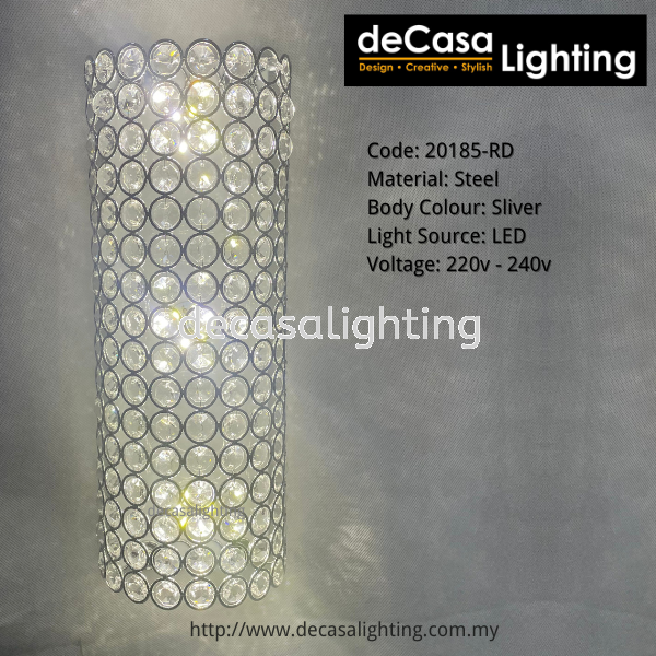 Crystal Wall Light (20185) Crystal Wall Light WALL LIGHT Selangor, Kuala Lumpur (KL), Puchong, Malaysia Supplier, Suppliers, Supply, Supplies | Decasa Lighting Sdn Bhd