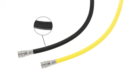 TecLine Proflex Regulator Hose Braided LP Hose Low Pressure Hose Black / Yellow