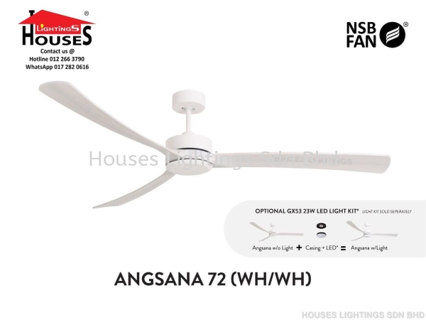 ANGSANA/WH+WH(72")-NSB NSB Ceiling Fan Ceiling Fan Selangor, Malaysia, Kuala Lumpur (KL), Puchong Supplier, Suppliers, Supply, Supplies | Houses Lightings Sdn Bhd