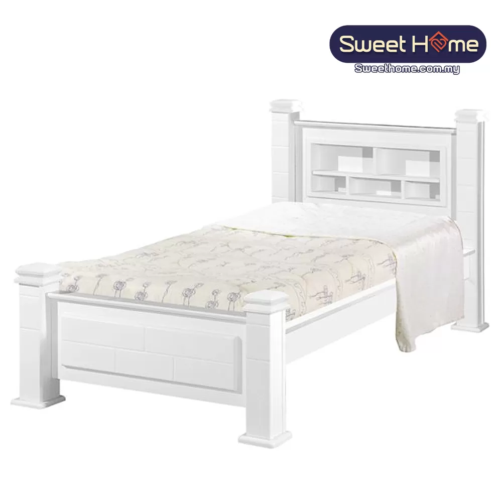   Single Super Single  Wooden Bedframe ATN 922 (WH) 3ft 3.5ft