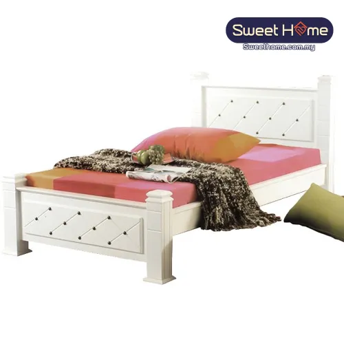   Single Super Single  Wooden Bedframe ATN 927(WH) 3ft 3.5ft