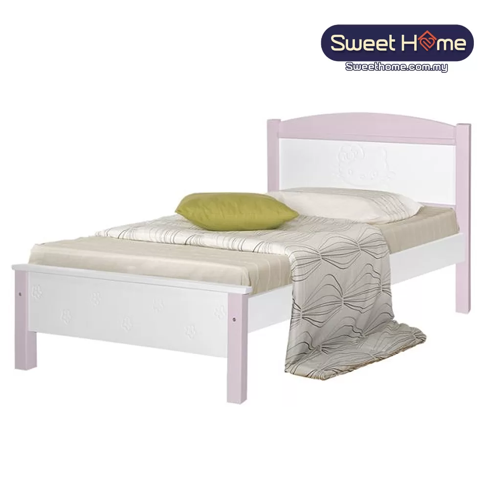   Single Super Single  Wooden Bedframe ATN 8251(WHP) 3ft 3.5ft