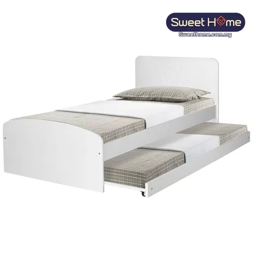   Single Super Single  Wooden Pull Out Bedframe ATN 8249(WH) 3ft 3.5ft