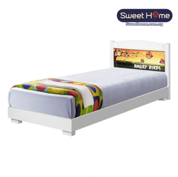 Kids Bed Single Super Single  Wooden Bedframe CS 3210 (WH) 3ft 3.5ft