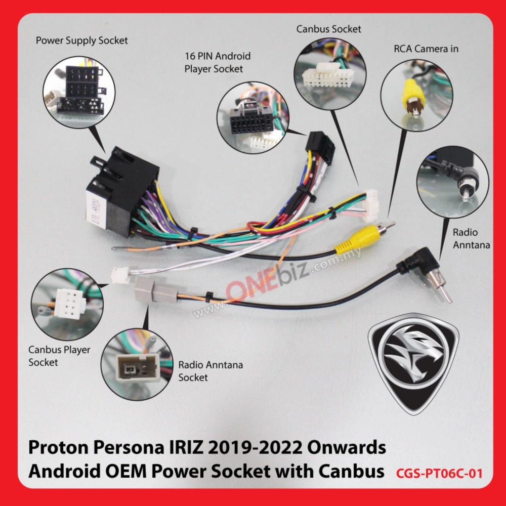 Proton Persona / IRIZ - 2016-2018 / 2019-2022 Onwards Android OEM Power Socket with Canbus CGS-PYT06C