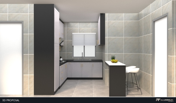 3d Proposal  Project USJ  Kitchen Cabinet Aluminium Cabinet Seremban, Malaysia, Negeri Sembilan Supplier, Suppliers, Supply, Supplies | PF ALUMINIUM SDN BHD