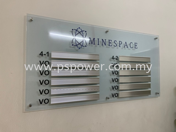 Office Directory Signage with Aluminium Slot INDOOR SIGNAGE SIGNAGE Selangor, Malaysia, Kuala Lumpur (KL), Puchong Manufacturer, Maker, Supplier, Supply | PS Power Signs Sdn Bhd