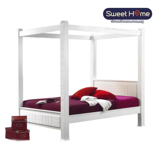 Queen King Solid Wood Bedframe ATN 9510T (WH)