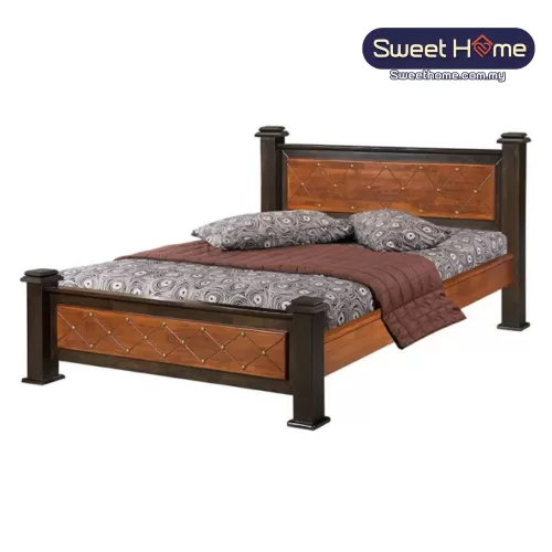 Queen King Solid Wood Bedframe AT 957 (2D)