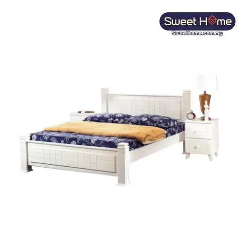 Queen King Solid Wood Bedframe AT 951 (WH)