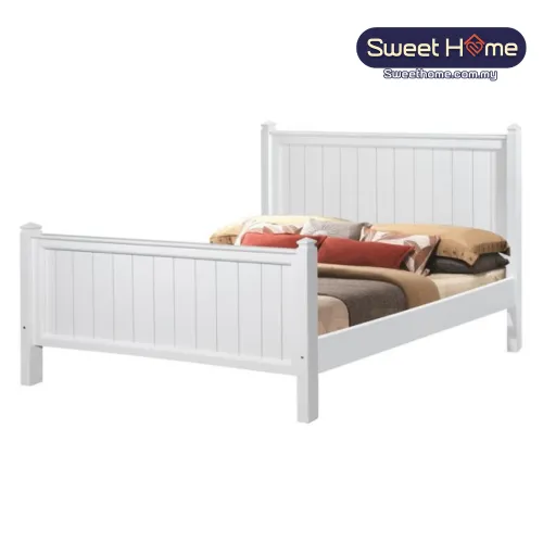 Queen King Solid Wood Bedframe CS 504 (WH)