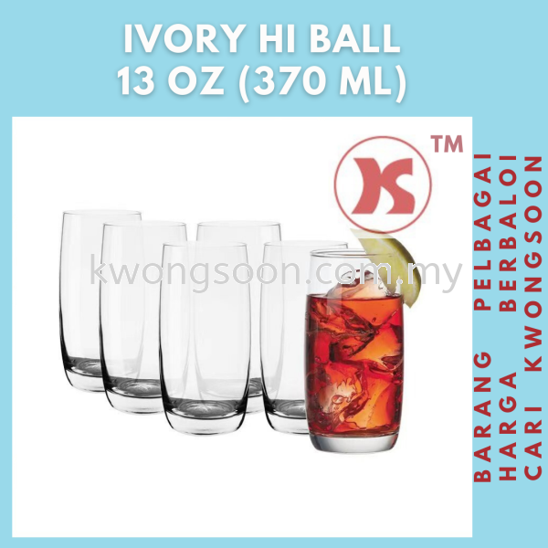 IVORY HI BALL 13 oz (370 ml) Glass Drinkware Johor Bahru (JB), Malaysia, Johor Jaya Supplier, Wholesaler, Retailer, Supply | Kwong Soon Trading Co.