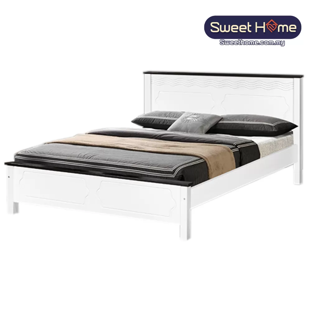 Queen King Solid Wood Bedframe CS 1505 (WH)