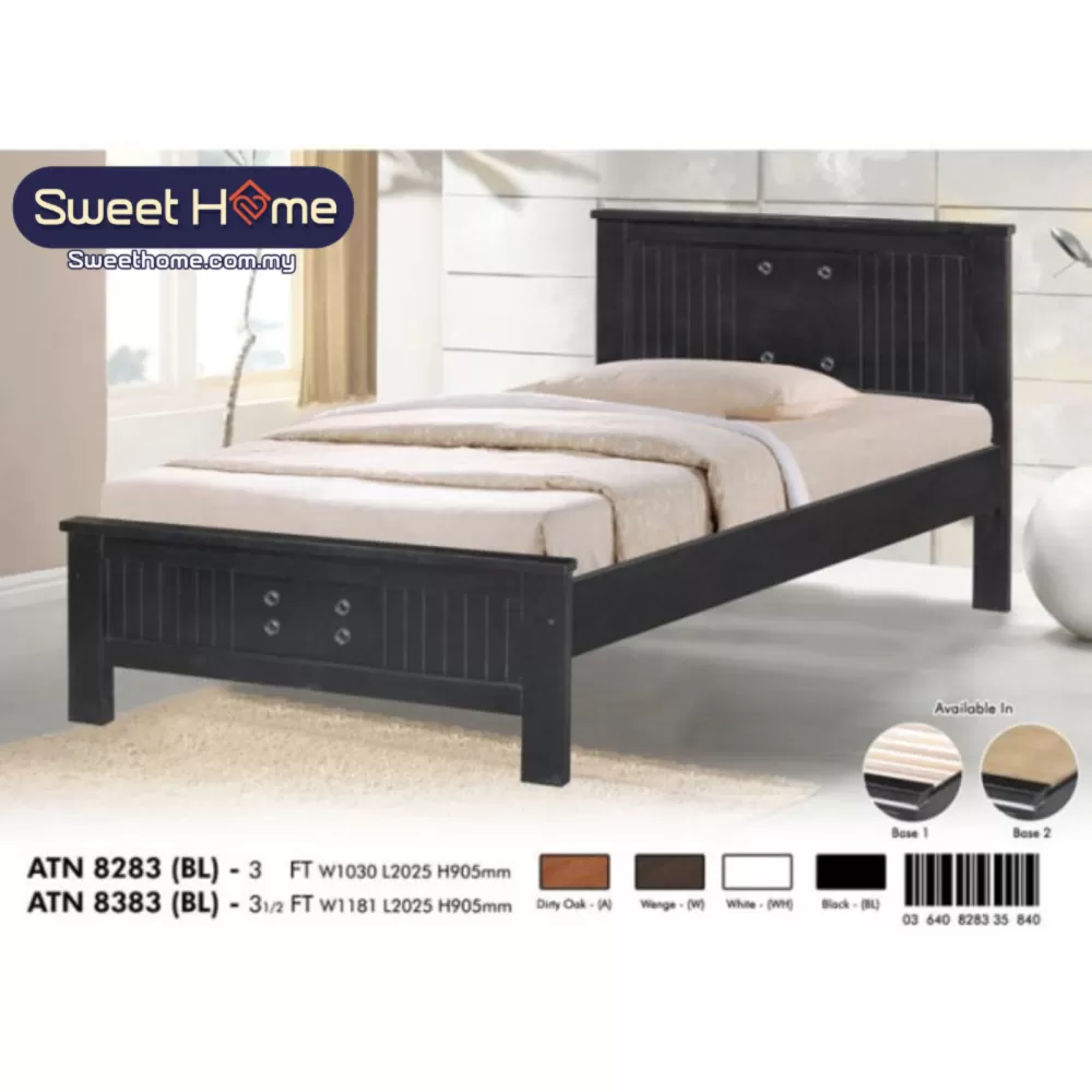   Single Super Single  Wooden Bedframe ATN 8283(BL) 3ft 3.5ft