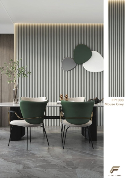 FP1008 MOUSE GREY Collection 1 Fluted Panel Wall Panel Penang, Malaysia, Bukit Mertajam Supplier, Installation, Supply, Supplies | Novelty Flooring (M) Sdn Bhd