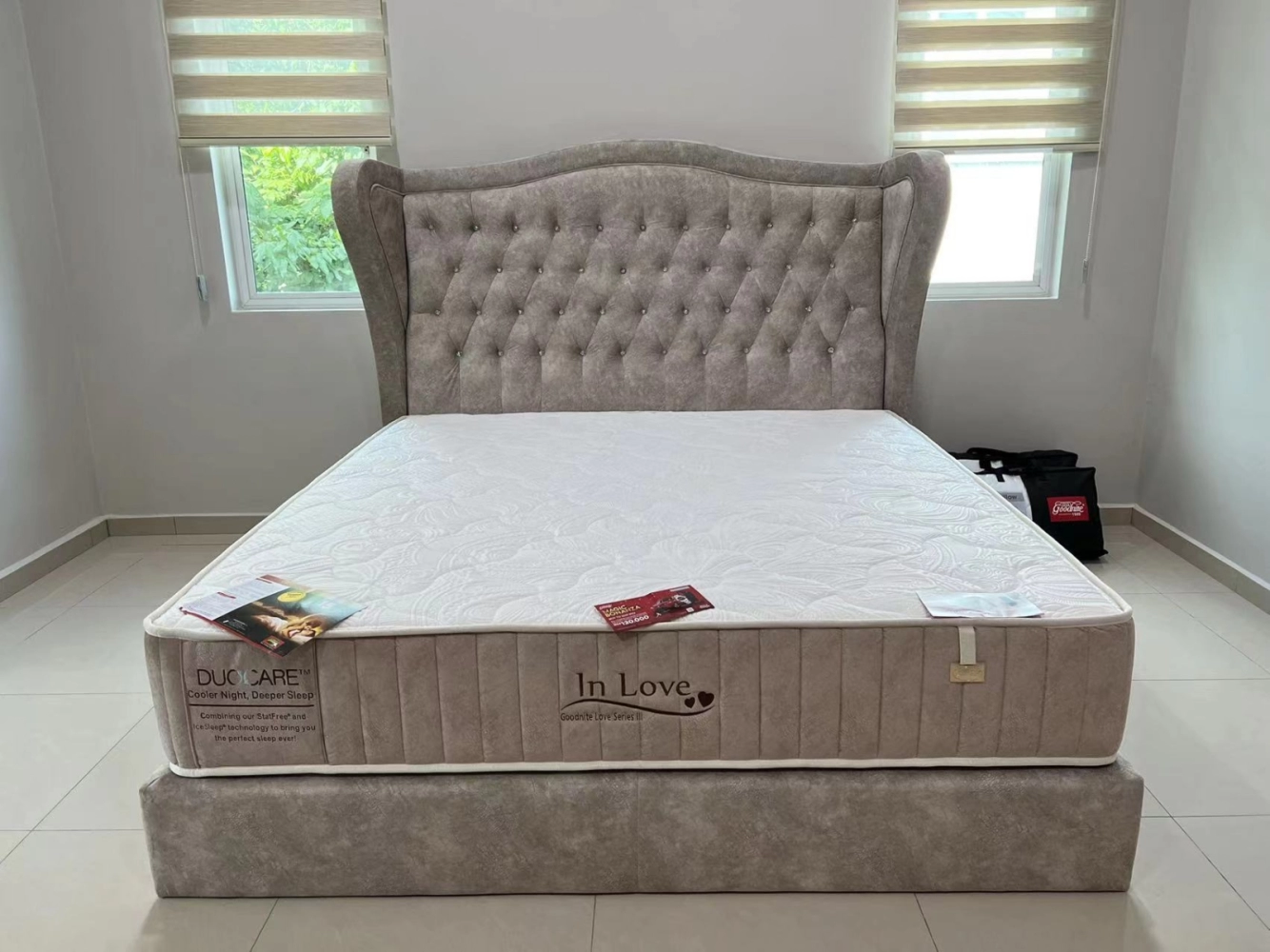  Goodnite In Love Series 3 DuoCare Statfree Anti Static + IceSleep Cooling  In Love 3 Zone Pocket Spring Mattress (11 Inch) + Eco Foam Latex 3 Zone Pocket Spring Mattress