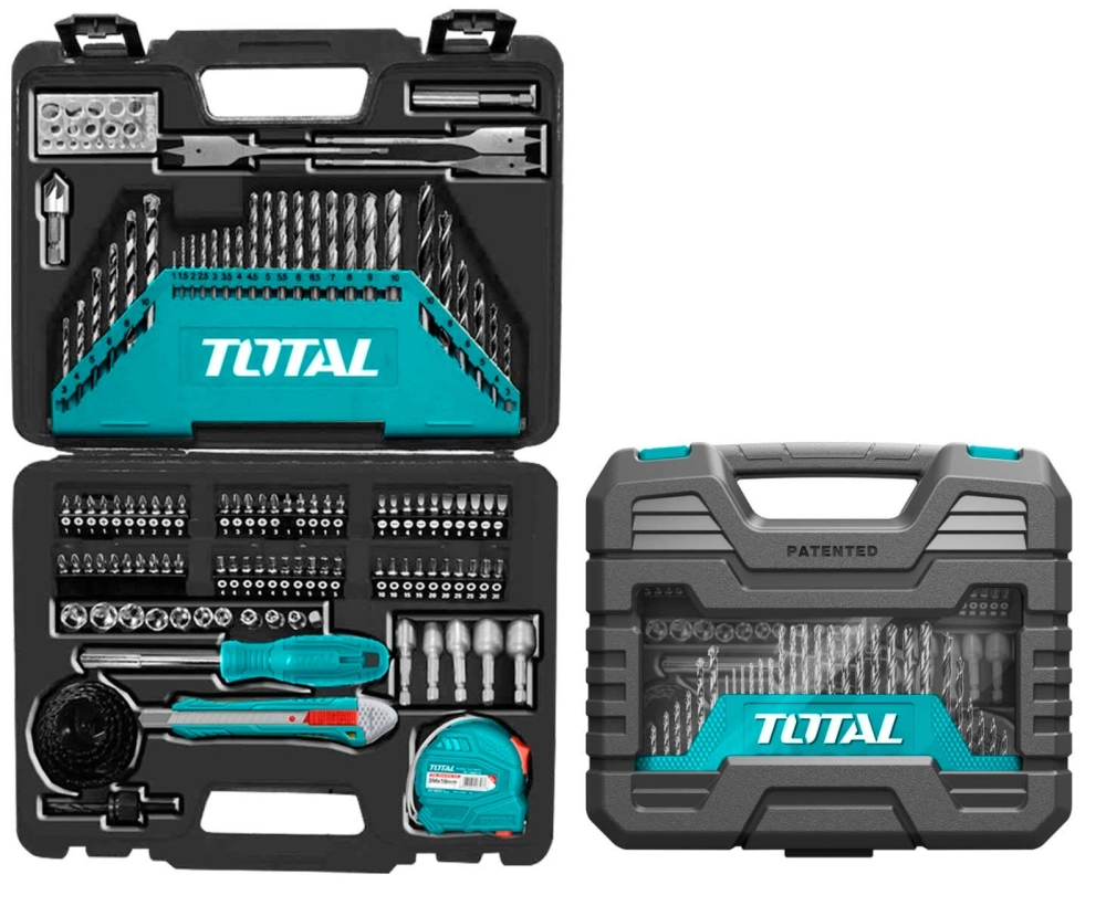 TOTAL 118PCS HOME DIY ACCESSORIES TOOLS SET - THKTAC011182