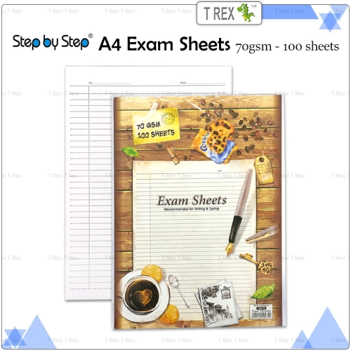 Step by Step A4 70gsm Exam Sheets - 100 Sheets