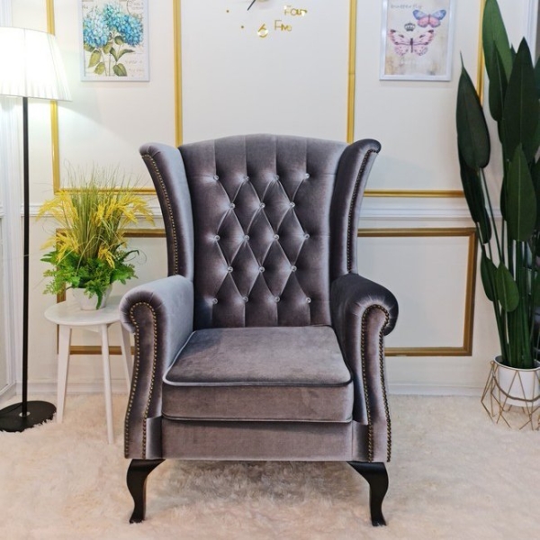 WC4736 Large Wing Chair Wing Chair Shah Alam, Selangor, Kuala Lumpur (KL), Malaysia Modern Sofa Design, Chesterfield Series Sofa, Best Value of Chaise Lounge | SYT Furniture Trading