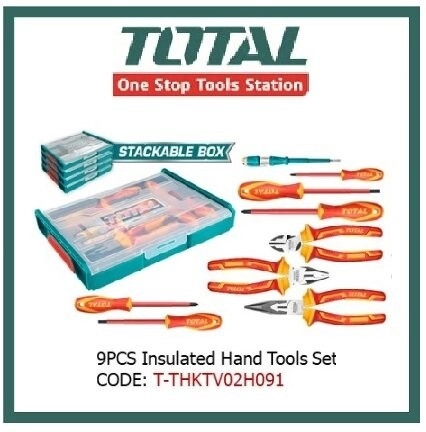 TOTAL 9PCS INSULATED HAND TOOLS SET - THKTV02H091