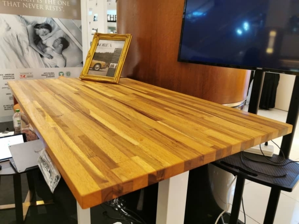 REAL TROPICAL WOOD TOP Auto Adjustable Table Slab Solid Wood-Table Slab Selangor, Kuala Lumpur (KL), Malaysia, Subang Jaya Supplier, Suppliers, Supply, Supplies | Floor Culture Holdings Sdn Bhd