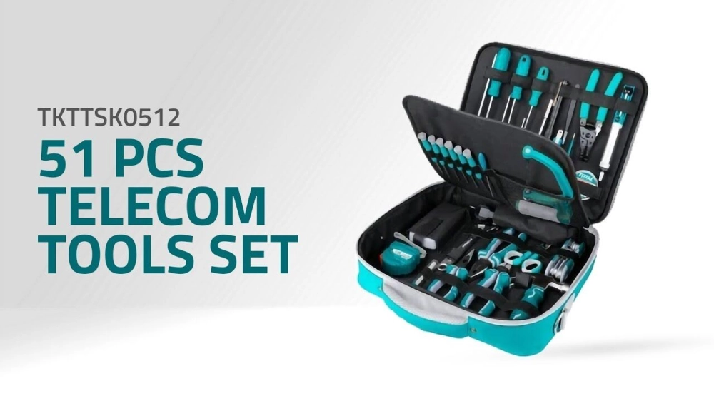 TOTAL 51PCS TELECOM TOOLS SET - TKTTSK0512