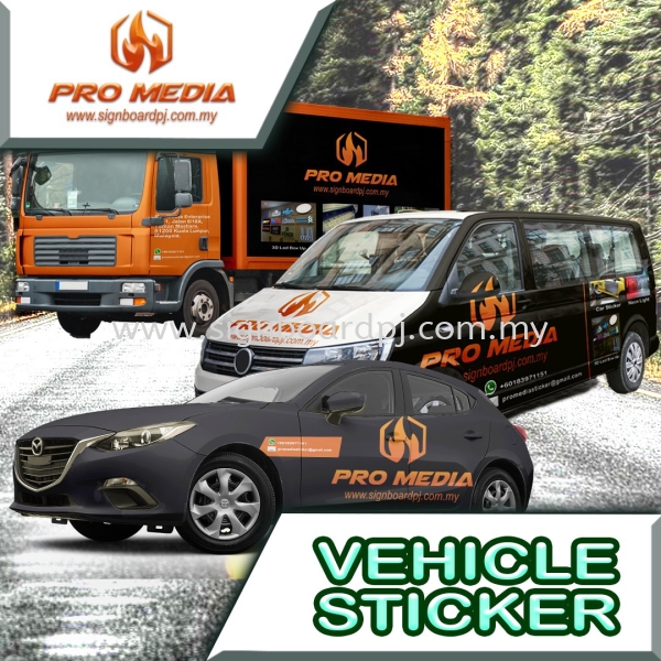 Vehicle Sticker  Inkjet Printing Sticker Kuala Lumpur (KL), Malaysia, Selangor Supplier, Suppliers, Supply, Supplies | Pro Media Enterprise