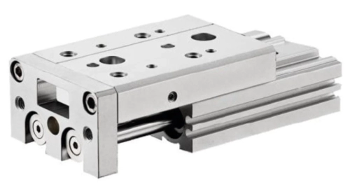  235-1132 - RS PRO Pneumatic Guided Cylinder 12mm Bore, 50mm Stroke, ELS Series, Double Acting