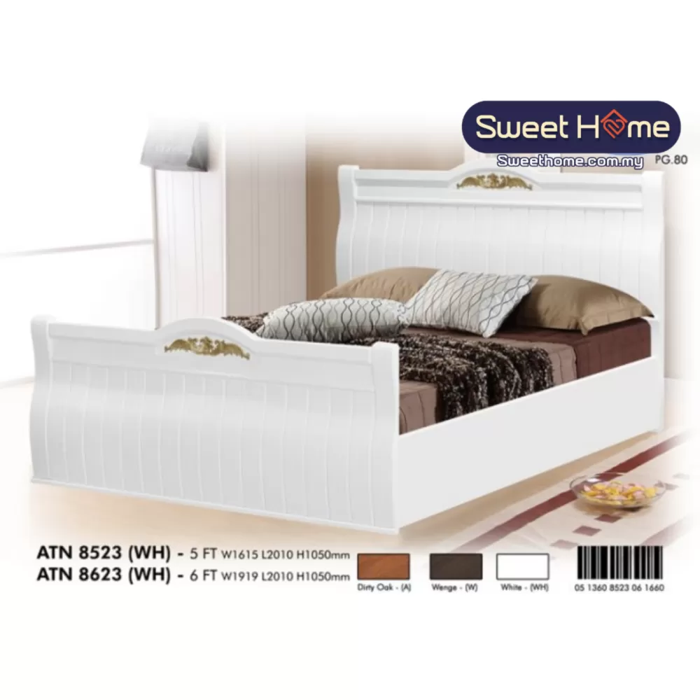 Queen King Solid Wood Bedframe ATN 8523 (WH)