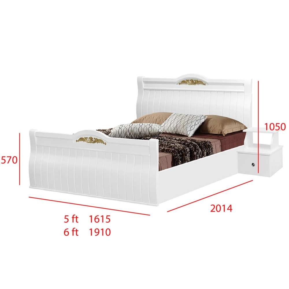 Queen King Solid Wood Bedframe ATN 8523 (WH)