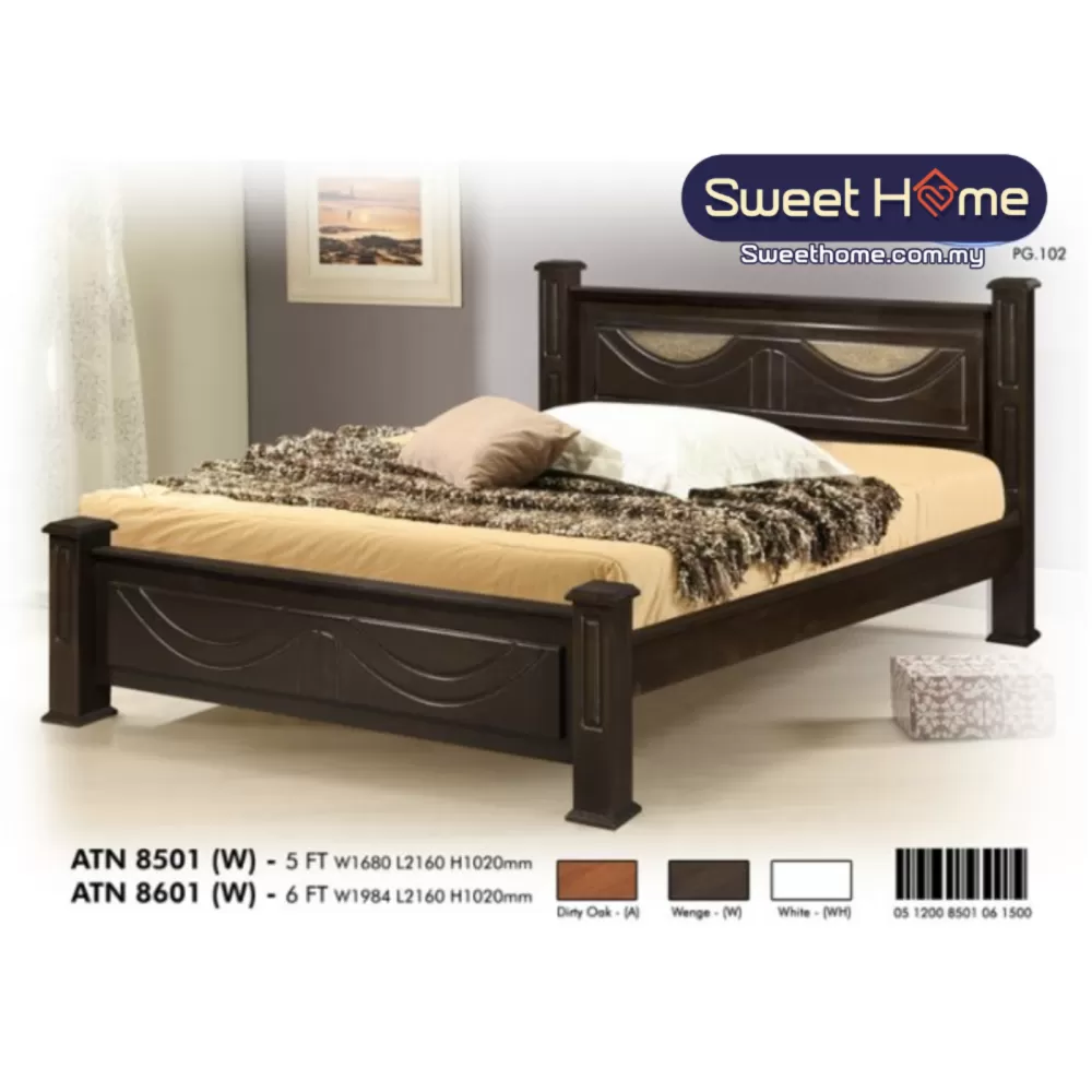 Queen King Solid Wood Bedframe ATN 8501 (W)