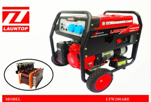 Launtop LTW200ARE Gasoline Welder Generator, Rated Output:4.5kw , Fuel Tank:25 Lit.