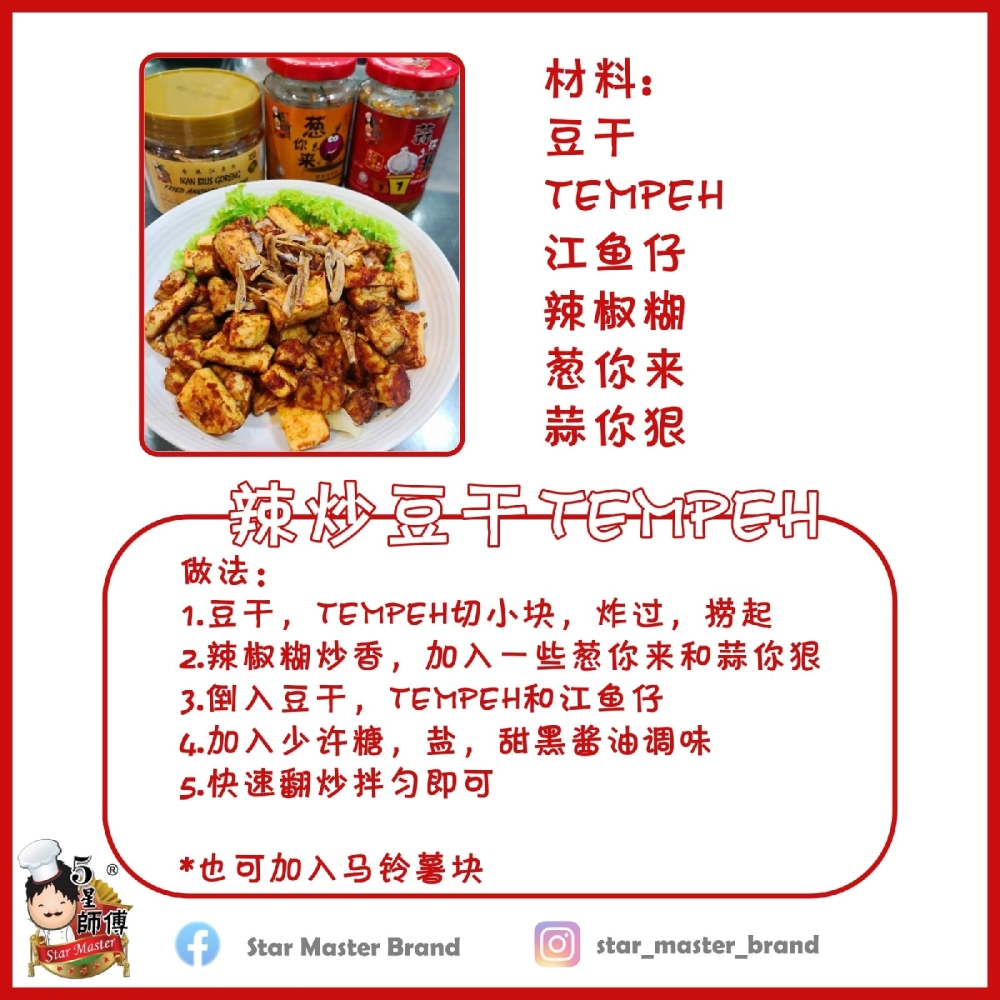 Spicy Dried Tofu with Tempeh